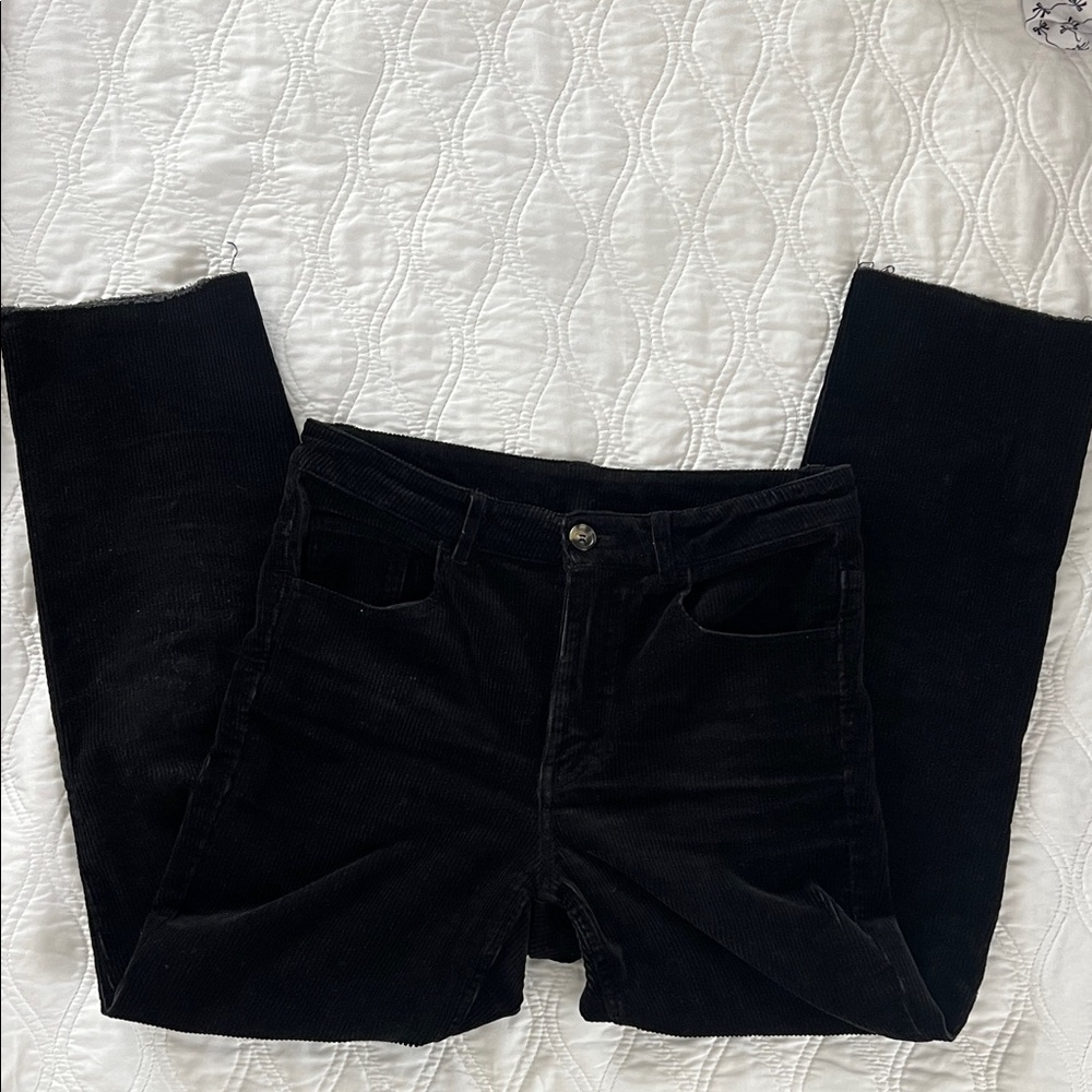 H&M Black Corduroy Trousers